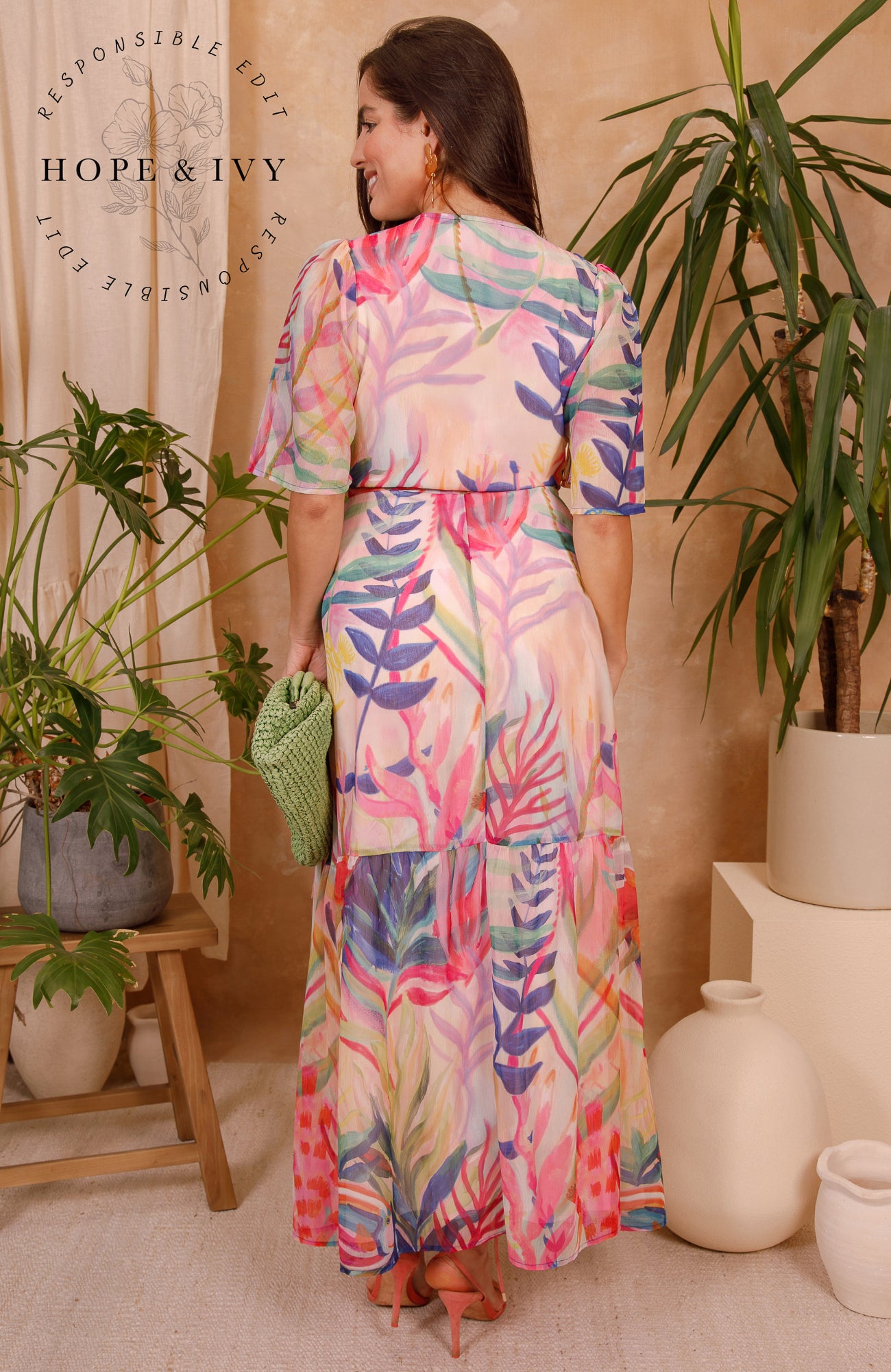 hope and ivy pink dress The Corinne