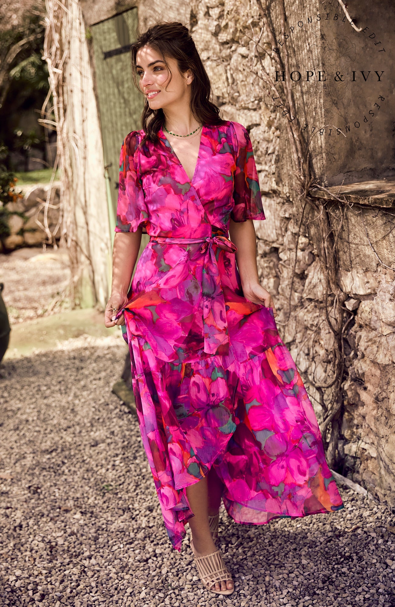 hope and ivy pink dress - Pink Multi