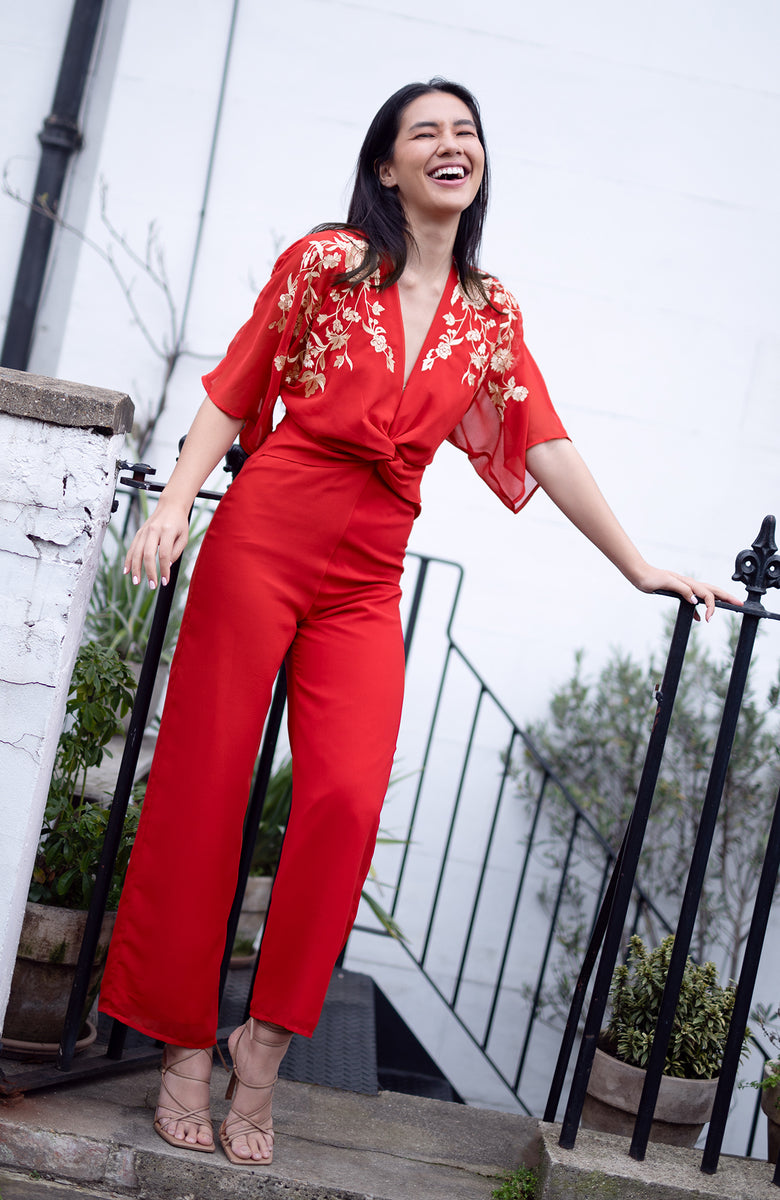 Coast red jumpsuit top
