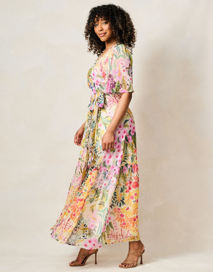 knee length dresses for ladies Julia Golden Dress main image 1