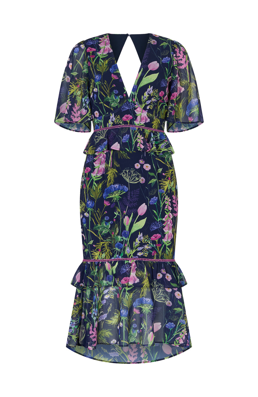 hope and ivy purple dress Hope & Ivy The Adele Purple Lilac Floral Print Maxi Wrap Dress Experience Boutique