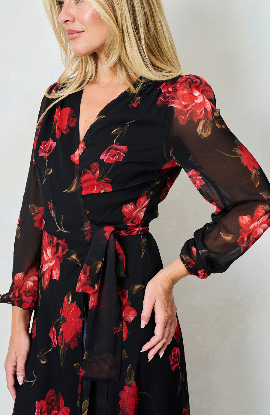 camilla long sleeve wrap dress TH&TH Camilla Long Sleeve Velvet Bridesmaid Dress In Merlot