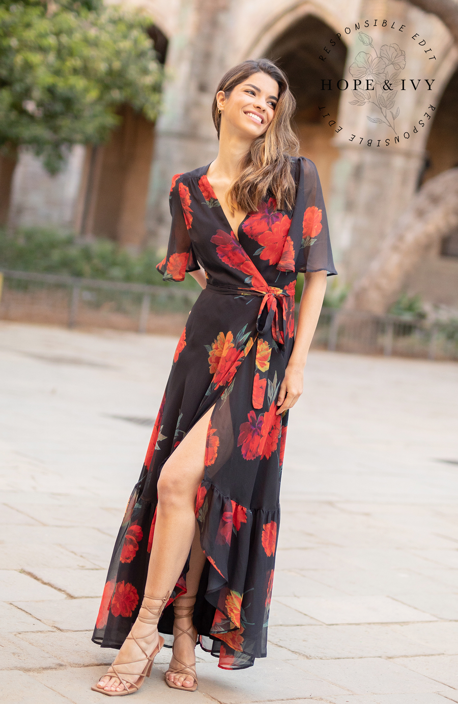 Hope and ivy red maxi dress best sale