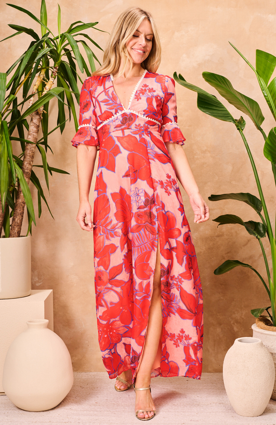 amaya floral long sleeve dress Ulla Johnson Amaya Floral Long Sleeve Dress