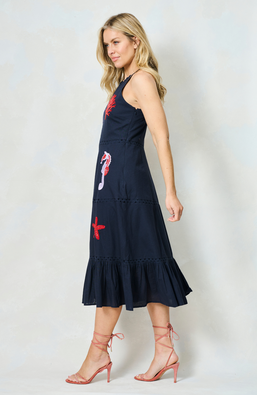 rosalind midi dress in blue Rosalind Powder Blue Maxi Dress