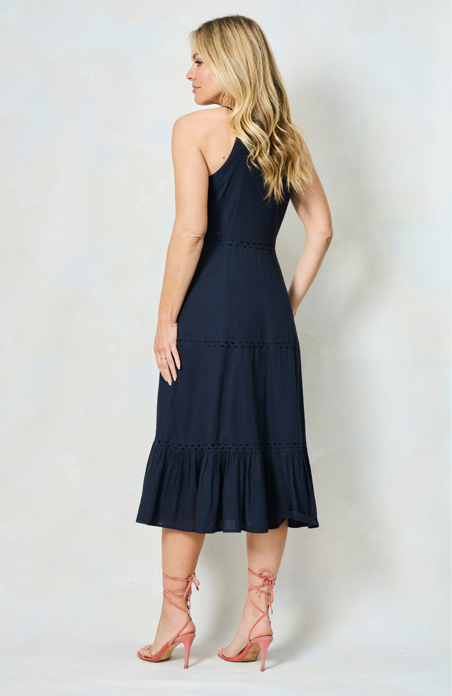 rosalind midi dress in blue Rosalind Midi Dress in Blue