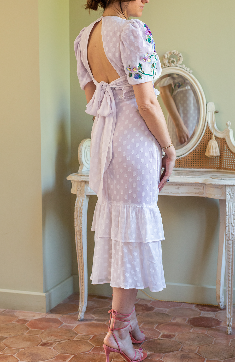 Hope and ivy mirror print 2024 midi dress